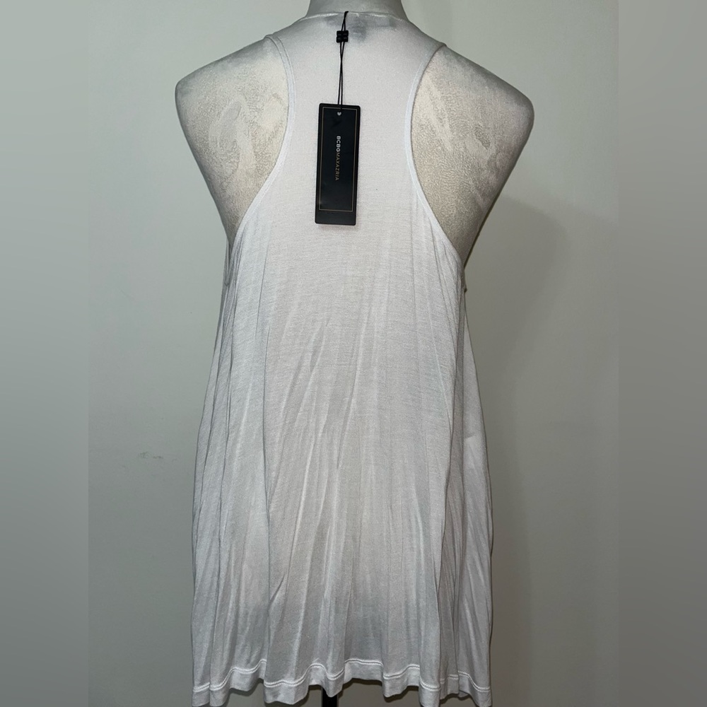 BCBG MAXAZRIA sharkbite racerback tee w/“necklace” - Picture 3 of 4